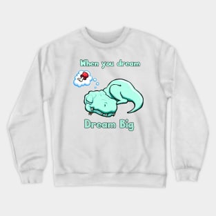 Dream Big Sleeping Baby Dinosaur Crewneck Sweatshirt